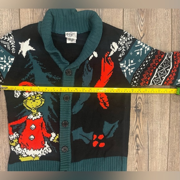Kids Grinch Ugly Christmas Sweater L 2024 🎄Grow Your Heart 3 Sizes - Picture 5 of 8